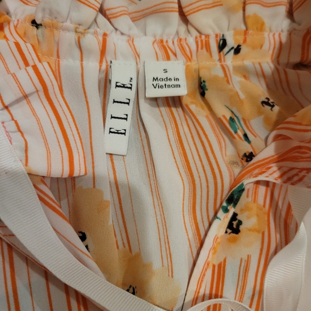 Elle tie neck blouse